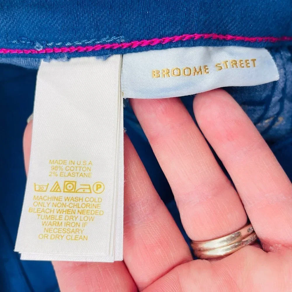 Kate Spade New York Womens Size 28 Broome Street Capri Jeans in French Navy $178